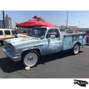 Chevrolet Truck wrapped in custom printed rust on Avery 1105EZRS vinyl