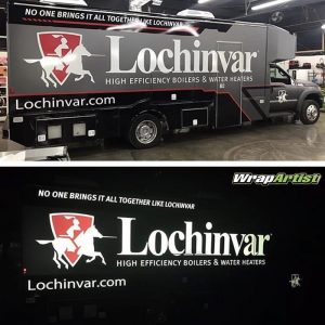 Commercial Truck wrapped in 3M 1080 Matte Dark Gray, Gloss White Aluminum, Gloss Black, Hot Rod Red, and custom printed 780mC Reflective vinyls