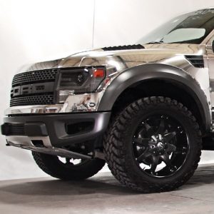 Ford Raptor wrapped in Avery Conform Chrome
