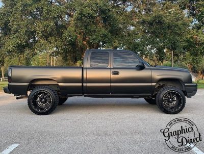 Chevrolet Silverado wrapped in 3M 1080 Satin Gold Dust Black and Matte ...